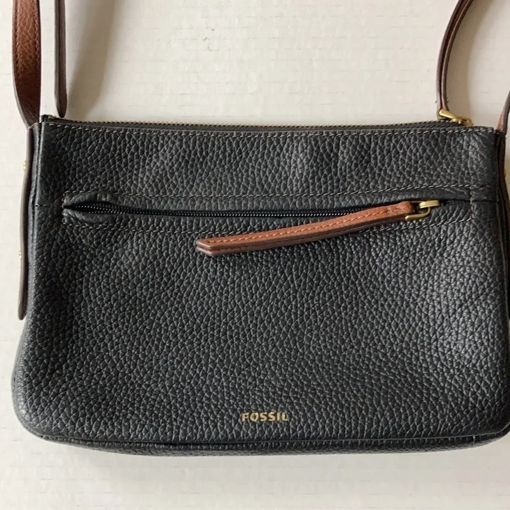 Fossil Shoulder  Black/brown small bag